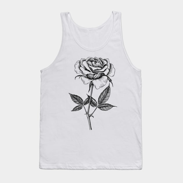 Rose drawing Tank Top by katerinamk